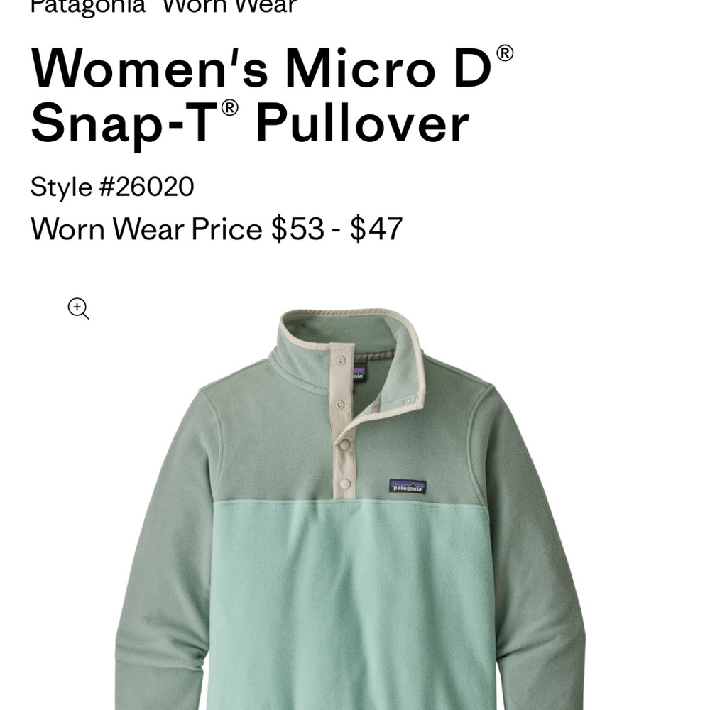 Patagonia Micro D Snap-T Pullover in Soft Green